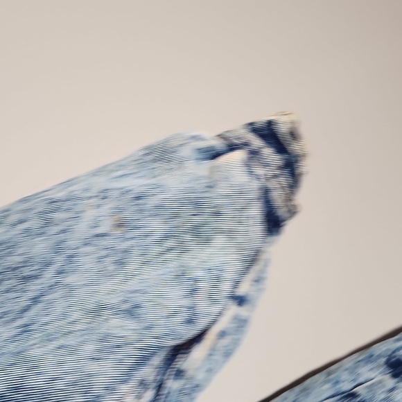 Be In The Current Sceen Denim Long Line Coat Small Acid Wash 90s - Picture 5 of 16